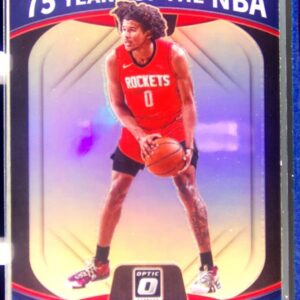 2021-22 Prizm Jalen Green #46 Rockets 75 Years of the NBA (Donruss Optic)