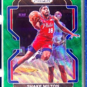 2021-22 Prizm Shake Milton Green Wave #58 76ers