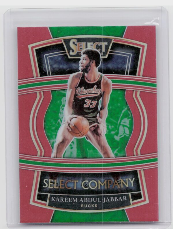 2021-22 Select Kareem Abdul-Jabbar #18 Bucks Select Company Red Prizms