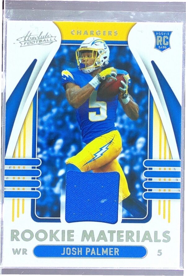 2021 Absolute Josh Palmer JSY RC #ARM-JPA Chargers Absolute Rookie Materials