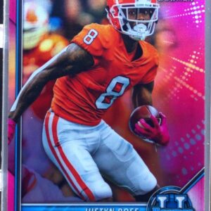 2021 Bowman University Justyn Ross Chrome Pink #12 Tigers First