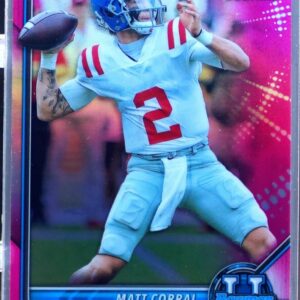 2021 Bowman University Matt Corral Chrome Pink #5 Rebels First Bowman