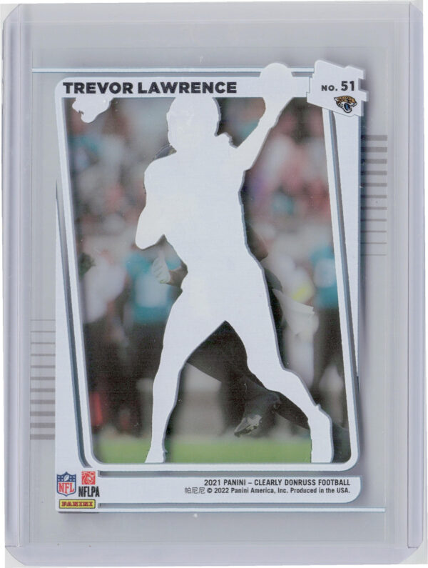 2021 Clearly Donruss Trevor Lawrence RC #51 Jaguars - Image 3