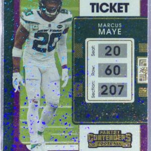 2021 Contenders Marcus Maye Stardust Ticket #77 Jets