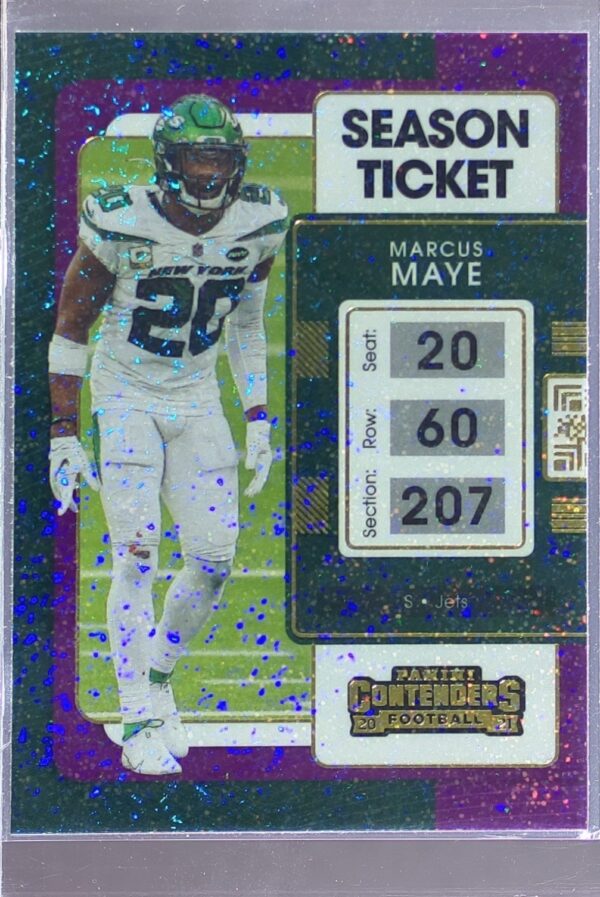 2021 Contenders Marcus Maye Stardust Ticket #77 Jets