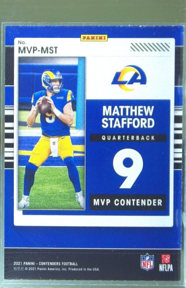 2021 Contenders Matthew Stafford #MVP-MST Rams MVP Contenders Ruby - Image 3
