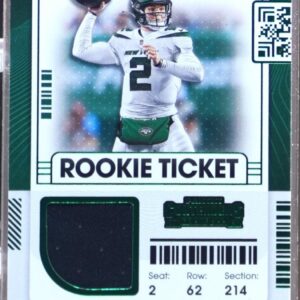 2021 Contenders Zach Wilson RC JSY #RSV-ZWI Jets Rookie Ticket Swatches Var