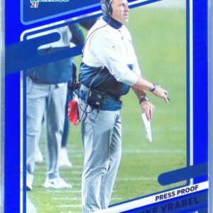 2021 Donruss Mike Vrabel Press Proof Blue #12 Titans