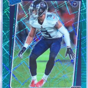 2021 Donruss Optic Caleb Farley Green Velocity RC #249 Titans