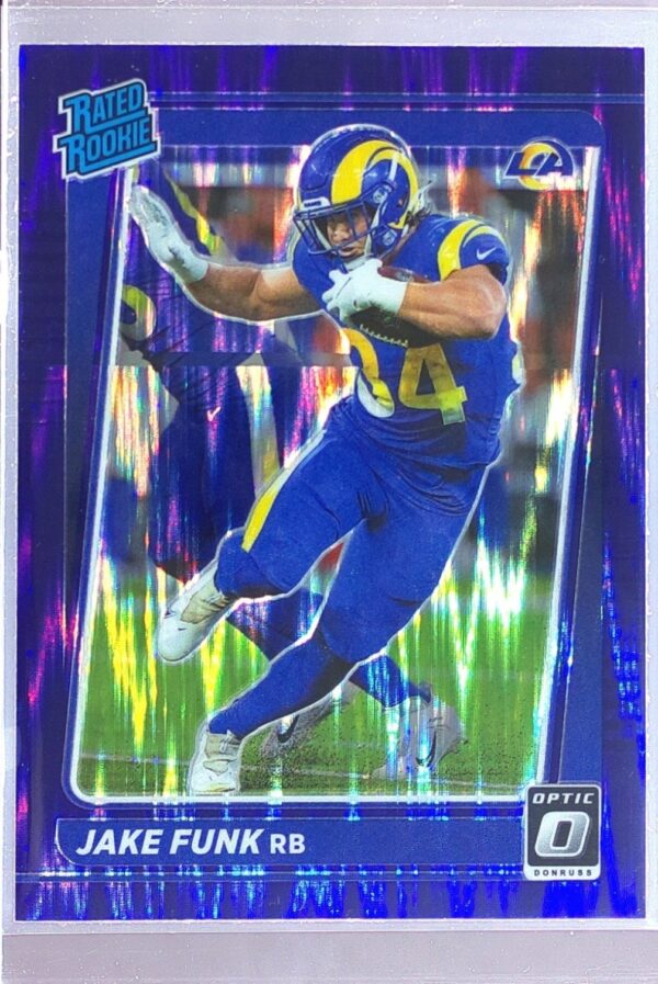 2021 Donruss Optic Jake Funk Purple Shock RC #295 Rams
