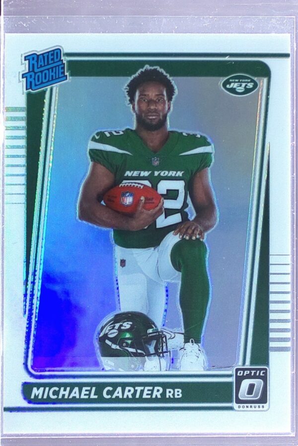 2021 Donruss Optic Michael Carter Holo RC #235 Jets