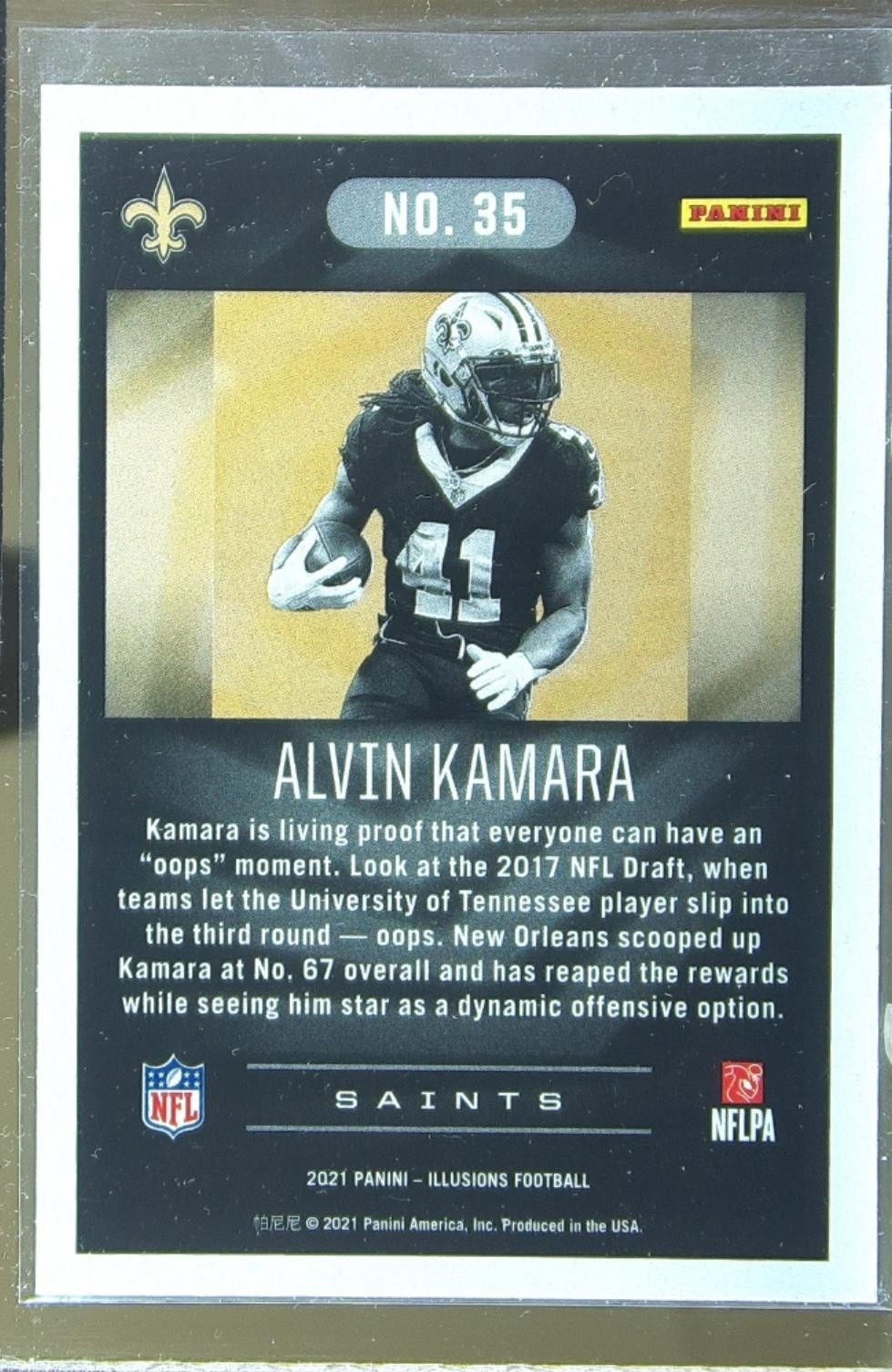 2021 Illusions Alvin Kamara #35 Saints - Image 3