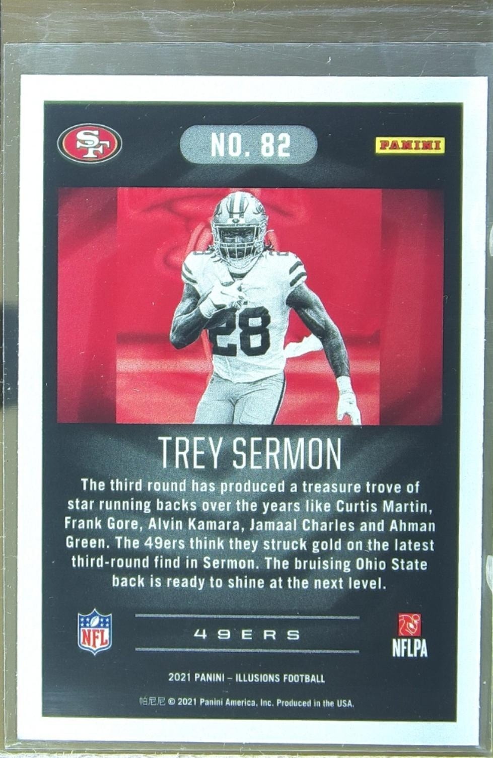 2021 Illusions Trey Sermon Retail RC #82 49ers - Image 3