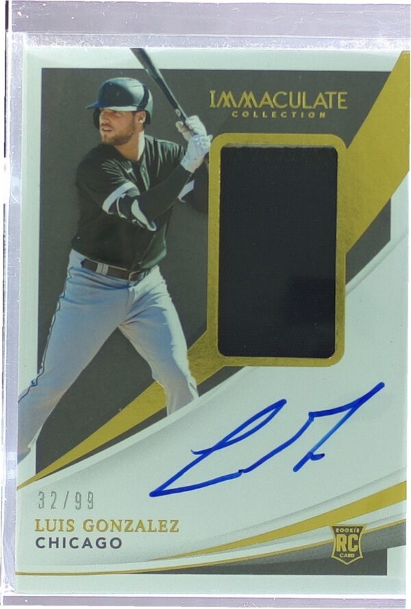 2021 Immaculate Luis Gonzalez Auto RC /99 JSY #163 Sox