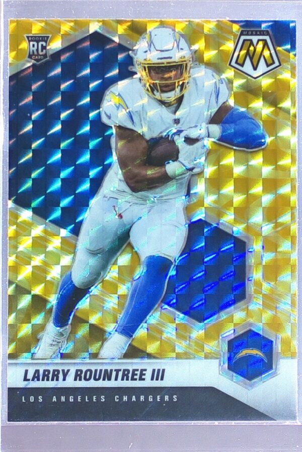 2021 Mosaic Larry Rountree III Prizm Reactive Yellow #378 Chargers