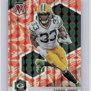 2021 Panini Mosaic Aaron Jones Prizm Reactive Orange #81 Packers