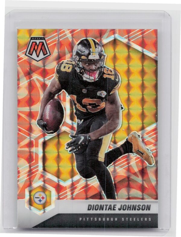 2021 Panini Mosaic Diontae Johnson Prizm Reactive Orange #170 Steelers