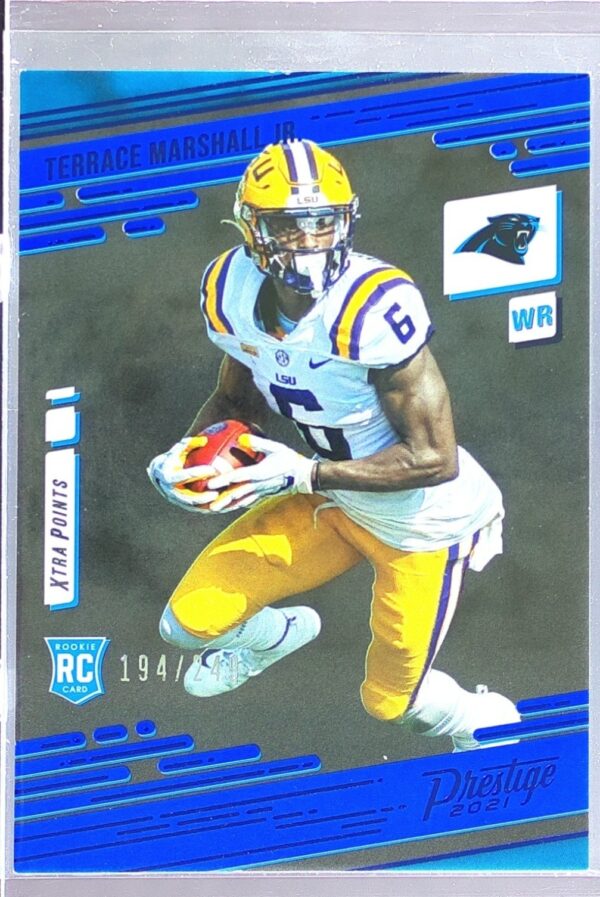 2021 Panini Prestige Terrace Marshall Jr. Xtra Points Blue /249 RC #216 Panthers