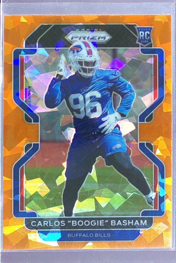 2021 Prizm Carlos "Boogie" Basham Orange Ice RC #436 Bills