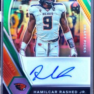2021 Prizm Draft Picks Hamilcar Rashed Jr. Auto #DPA-HRJ Beavers Green RC