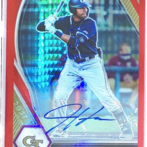 2021 Prizm Draft Picks Justyn-Henry Malloy Auto #PDP187 Hyper Red and Purple