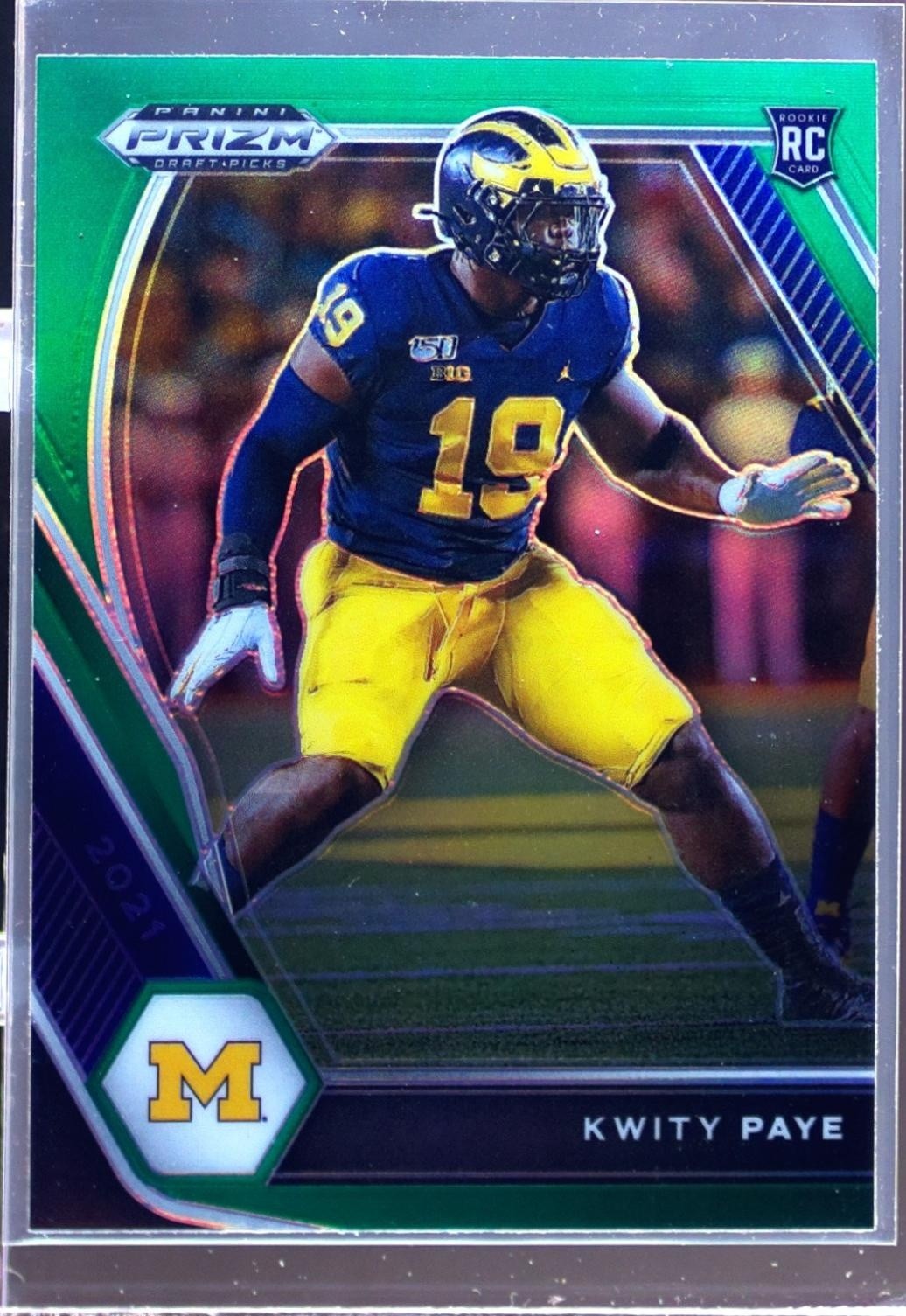 2021 Prizm Draft Picks Kwity Paye Green RC #145 Wolverines