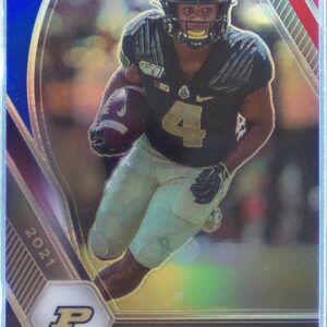 2021 Prizm Draft Picks Rondale Moore Red White and Blue RC #129 Boilermakers