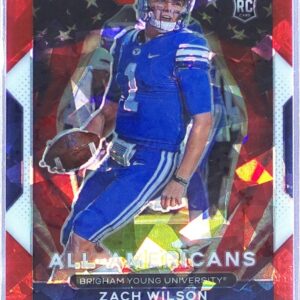 2021 Prizm Draft Picks Zach Wilson Red Ice RC #182 Cougars