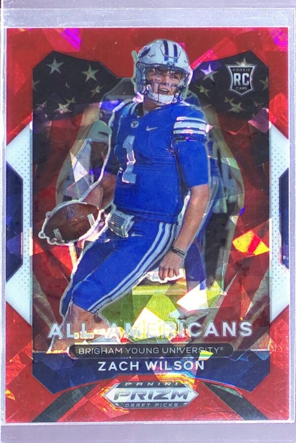 2021 Prizm Draft Picks Zach Wilson Red Ice RC #182 Cougars