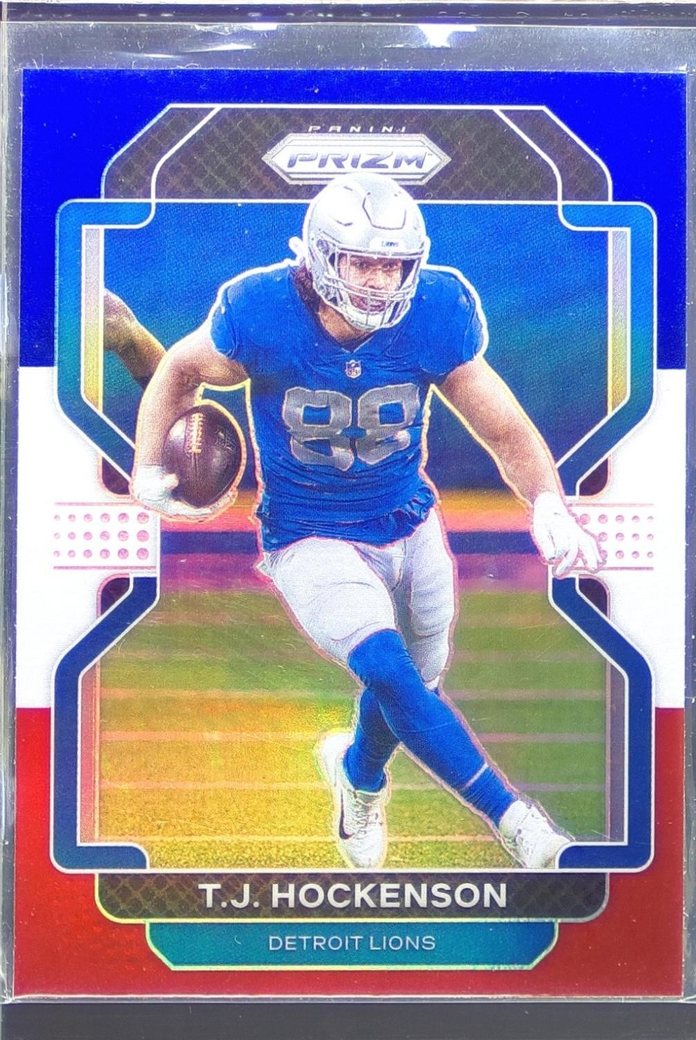2021 Prizm T.J. Hockenson Red White and Blue #147 Lions