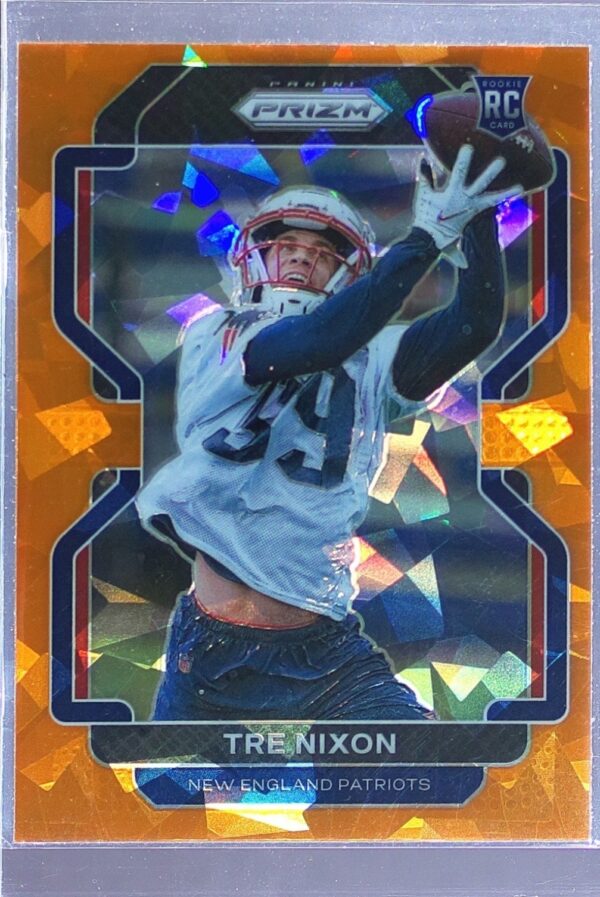 2021 Prizm Tre Nixon Orange Ice RC #428 Patriots
