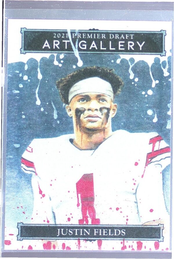 2021 SAGE Premier Draft Justin Fields RC #AG-27 Buckeyes Art Gallery