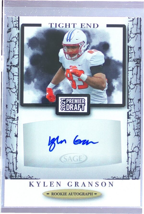 2021 SAGE Premier Draft Kylen Granson Auto RC #A106 Mustangs Autographs Black