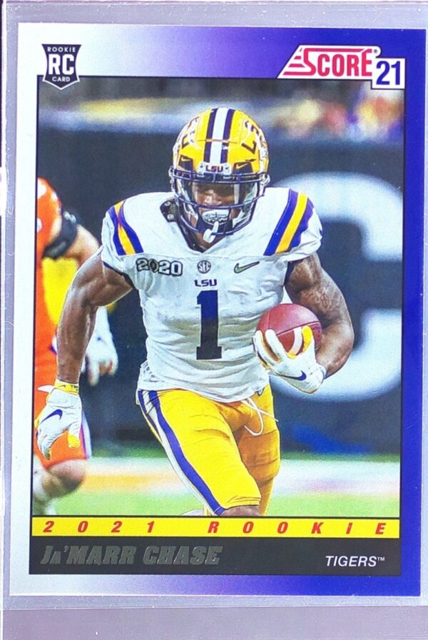 2021 Score Ja'Marr Chase RC #TB5 Tigers 1991 Throwback