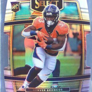 2021 Select Javonte Williams Silver Prizm Die Cut RC #57 Broncos