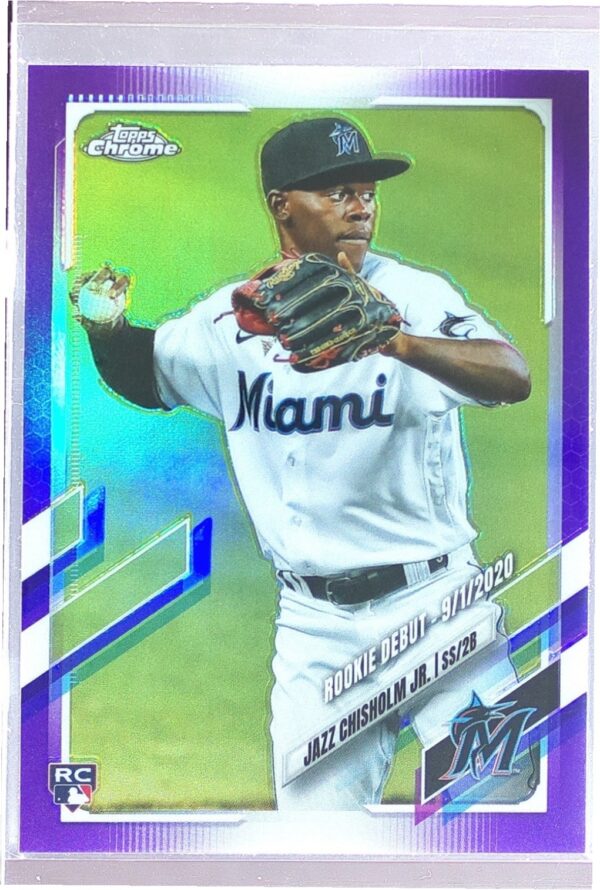 2021 Topps Chrome Update Jazz Chisholm Jr. Purple Refractor RC #USC52 Marlins