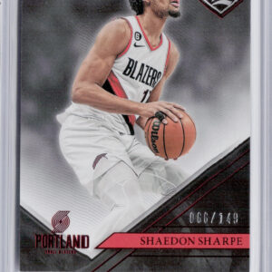 2022-23 Panini Chronicles Shaedon Sharpe Red SN149 #377 Blazers