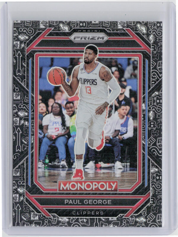 2022-23 Panini Prizm Monopoly Paul George Monopoly Black Classic Icons #38 Clipp