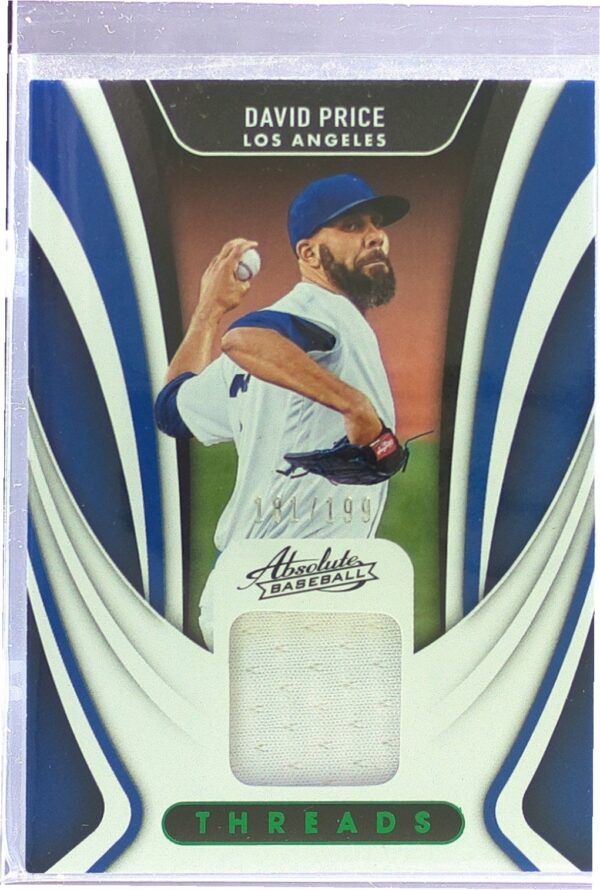 2022 Absolute David Price /199 JSY #TR-DP Dodgers Threads Retail Green