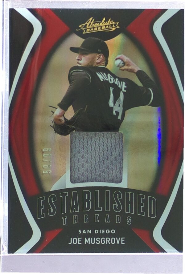 2022 Absolute Joe Musgrove /99 JSY #ET-MU Established Threads Spectrum Red