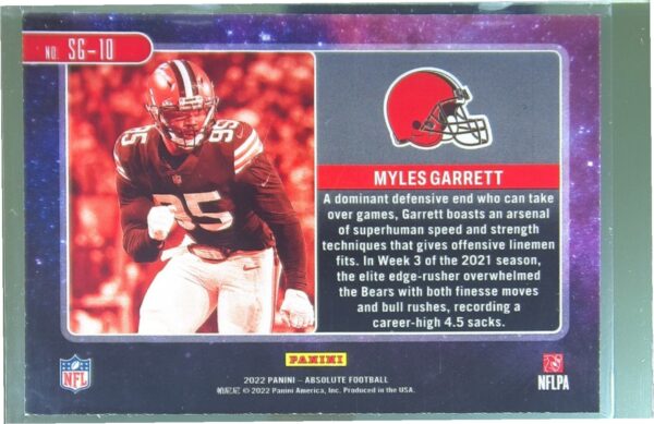 2022 Absolute Myles Garrett #SG-10 Browns Star Gazing - Image 3