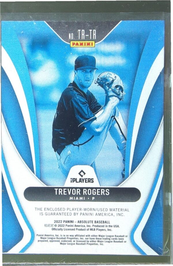 2022 Absolute Trevor Rogers JSY #TR-TR Marlins Threads Retail - Image 3
