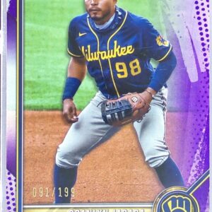 2022 Bowman Branlyn Jaraba /199 #BP-15 Brewers Prospects Purple Pattern