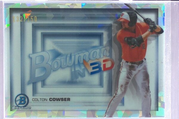 2022 Bowman Chrome Colton Cowser /150 #B3D-20 Orioles 3D Atomic Refractors