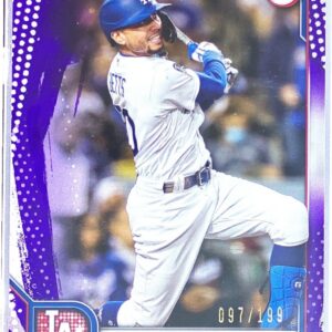 2022 Bowman Mookie Betts Purple Pattern /199 #25 Dodgers