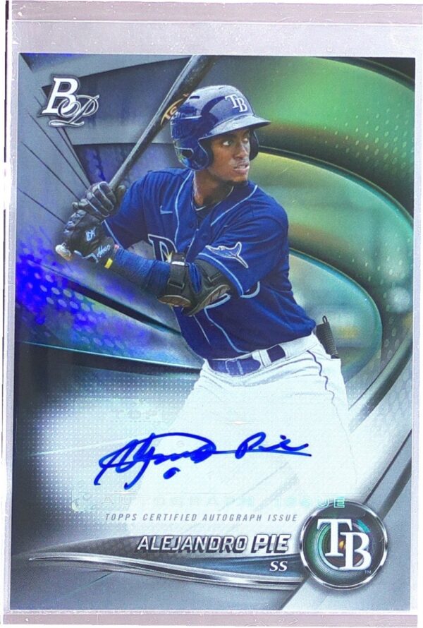 2022 Bowman Platinum Alejandro Pie Auto #TOP-79 Rays Top Prospect Autograph