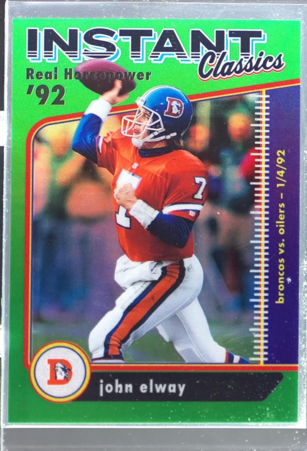 2022 Classics John Elway /15 #IC-9 Broncos Instant Classics Green