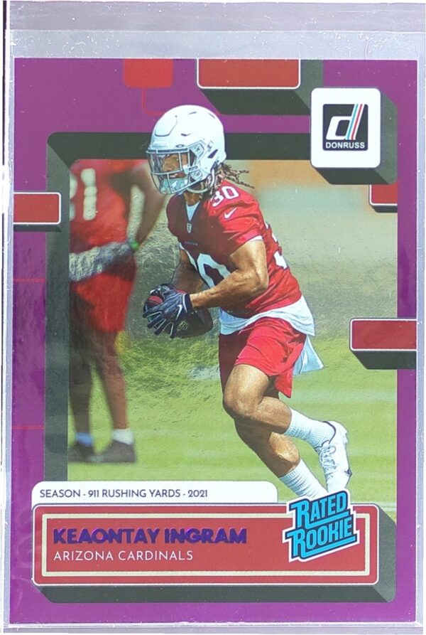 2022 Donruss Keaontay Ingram Season Stat Line /500 RC #349 Cardinals