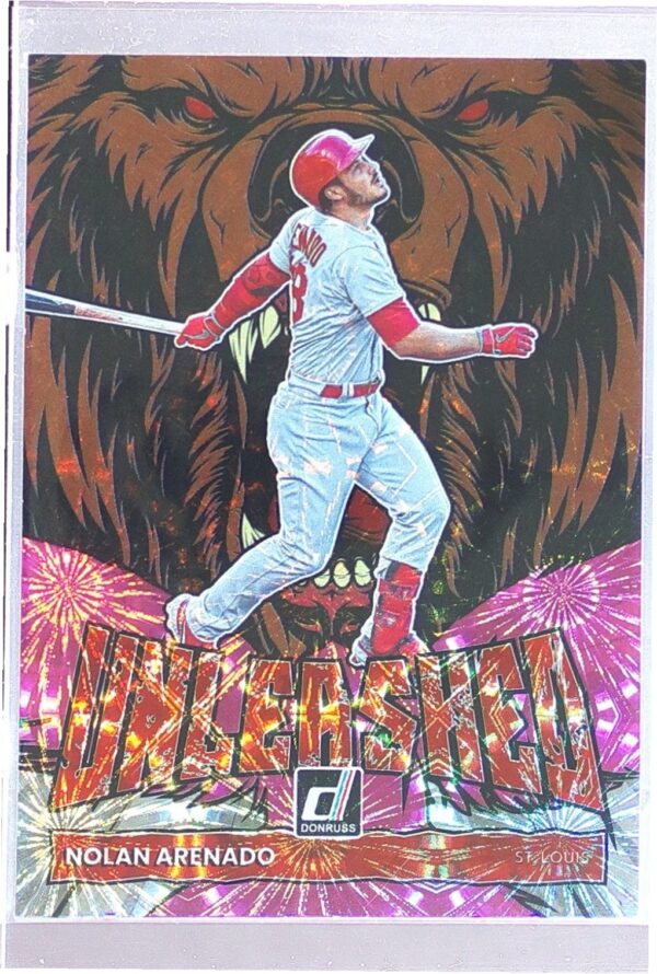 2022 Donruss Nolan Arenado #UL-11 Cardinals Unleashed Pink Fireworks