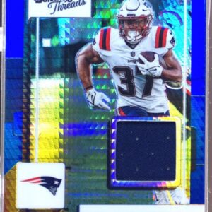 2022 Donruss Optic Damien Harris JSY #DT-DH Patriots Donruss Threads Blue Hyper